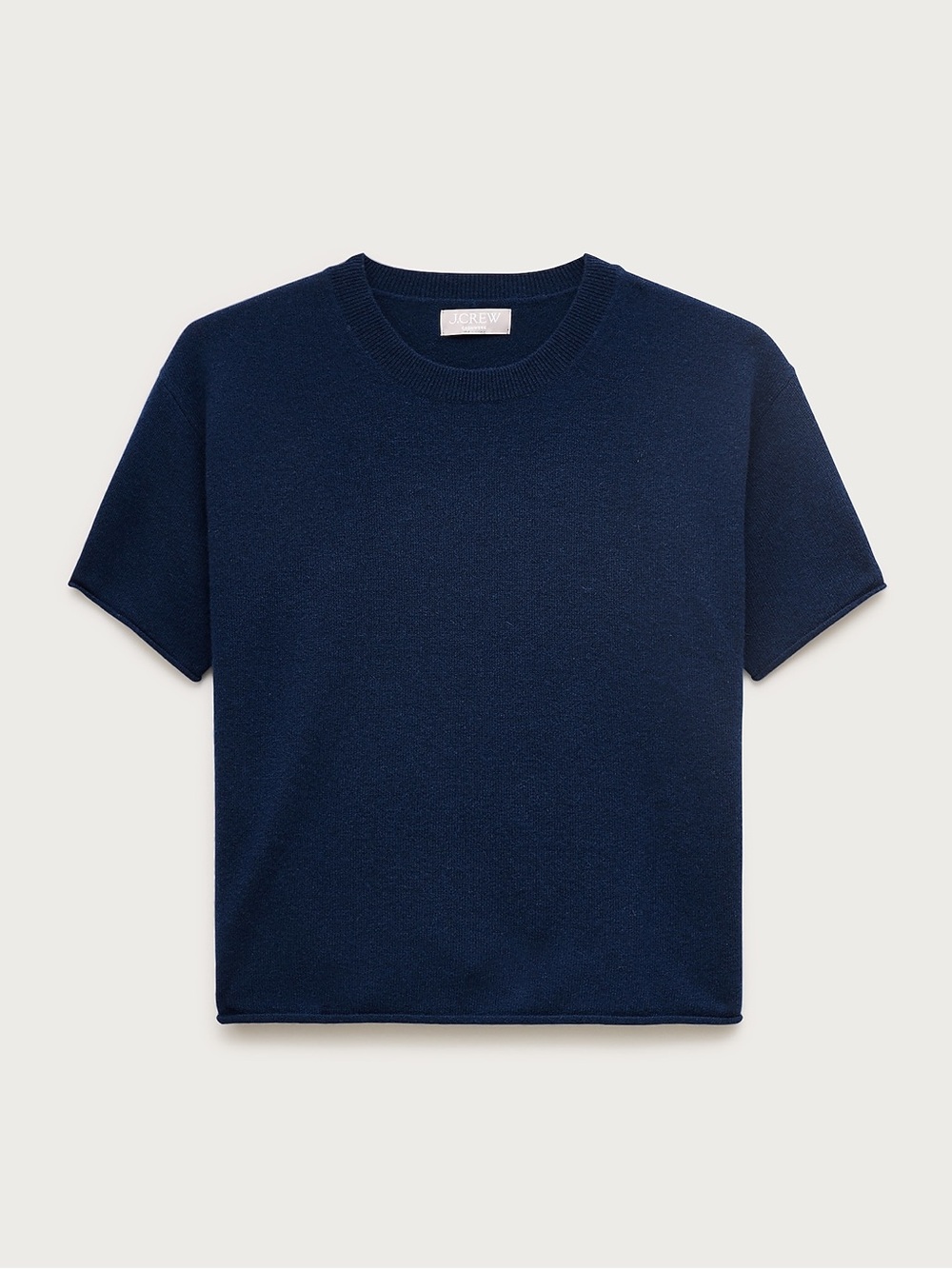 J. Crew Cashmere Navy Short-Sleeve Crewneck Tee Size CL